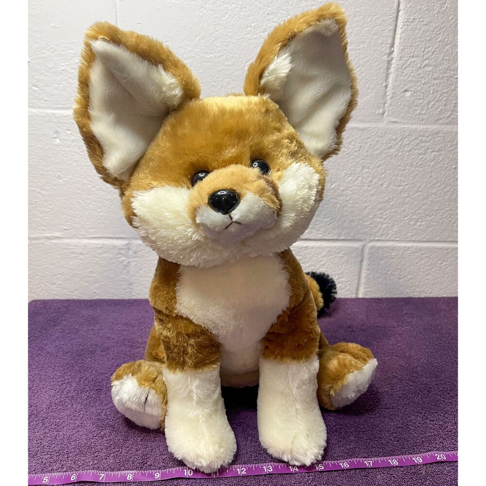 Fiesta Fennec Fox Plush 15" A71016 Tan Cream Picture Hang Tag 2022 WT ESSA Sand